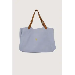 ZUSSS ZUSSS LOVE TOTE BAG MET LEREN DETAILS SKY BLUE