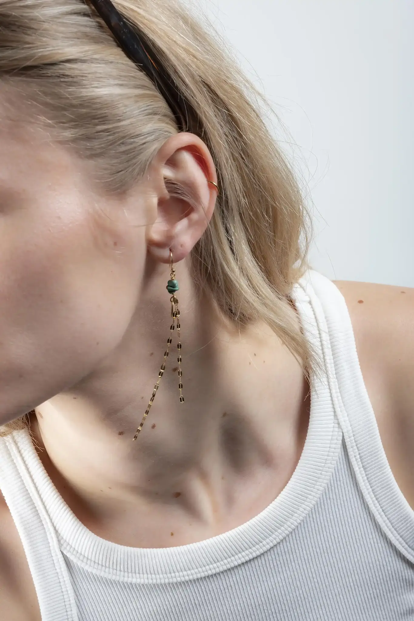 MURIELLE PERROTTI PERROTTI CLARIS GOLD TURQUOISE