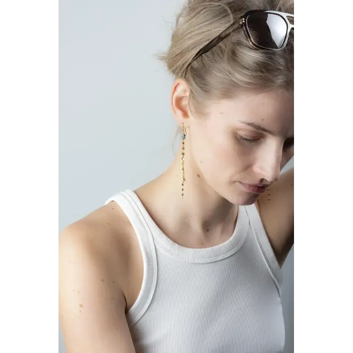 MURIELLE PERROTTI PERROTTI CLARIS GOLD TURQUOISE