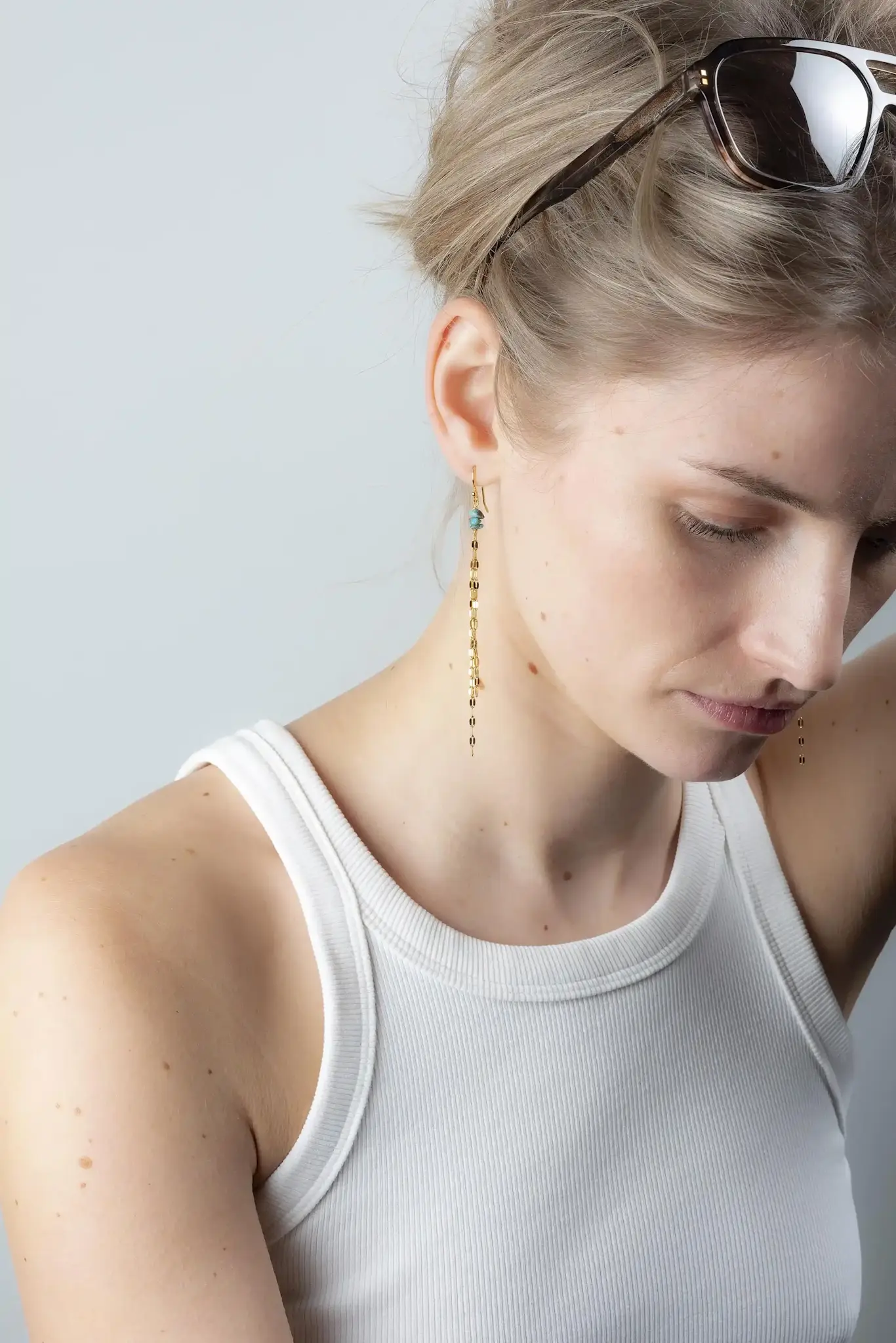 MURIELLE PERROTTI PERROTTI CLARIS GOLD TURQUOISE