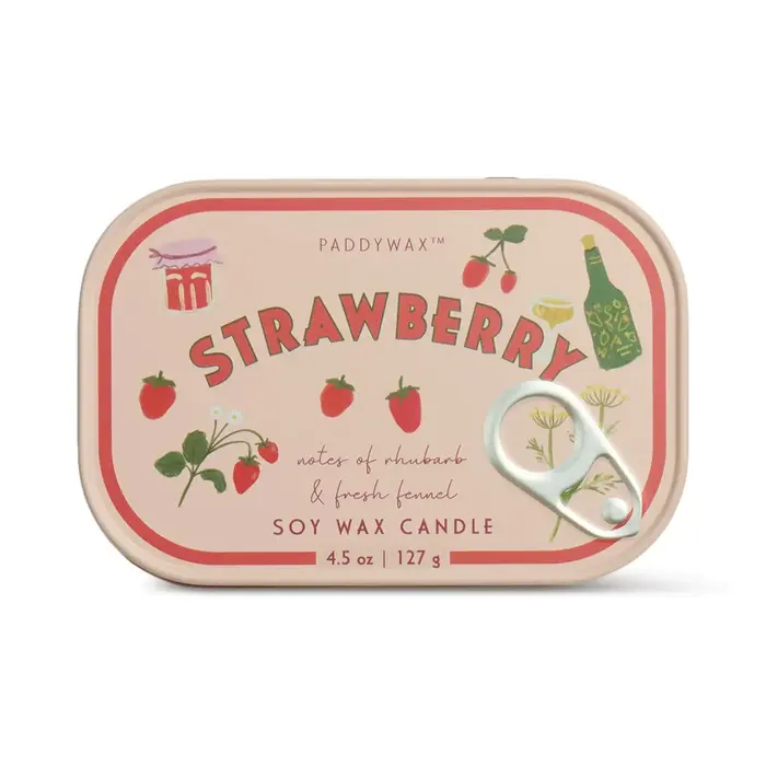 PADDYWAX PADDYWAX STRAWBERRY PRINTED TIN CANDLE