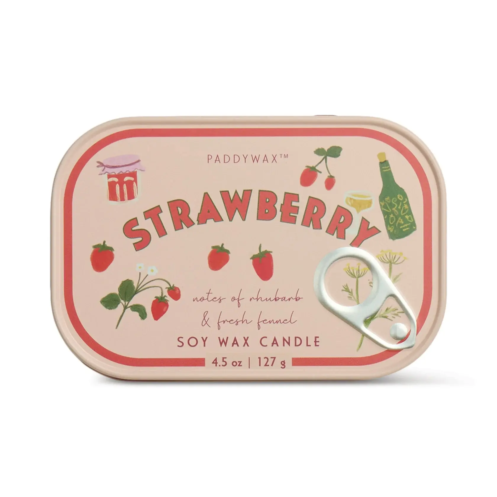 PADDYWAX PADDYWAX STRAWBERRY PRINTED TIN CANDLE