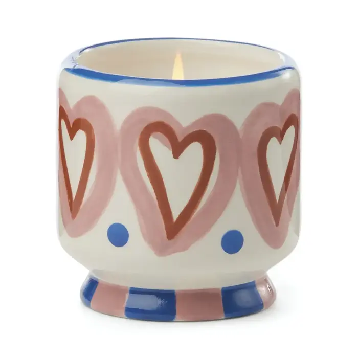 PADDYWAX PADDYWAX A DOPO HEARTS CERAMIC CANDLE ROSEWOOD VANILLA