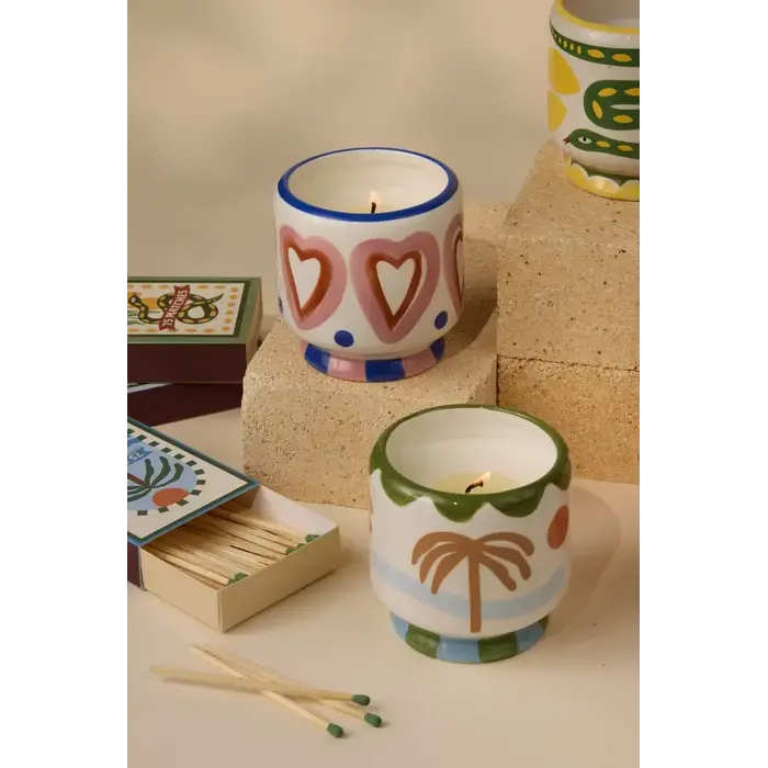 PADDYWAX PADDYWAX A DOPO HEARTS CERAMIC CANDLE ROSEWOOD VANILLA