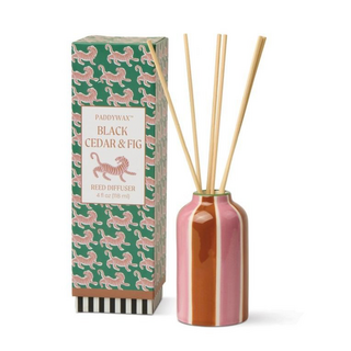 PADDYWAX PADDYWAX DIFFUSER CERAMIC TIGER  DIFUSER BLACK CEDAR & FIG