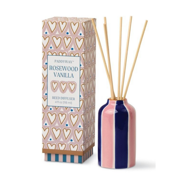 PADDYWAX PADDYWAX DIFFUSER CERAMIC HEARTS ROSEWOOD VANILLA