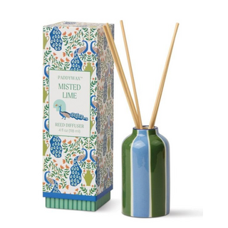 PADDYWAX PADDYWAX DIFFUSER CERAMIC  PEACOCK MISTED LIME