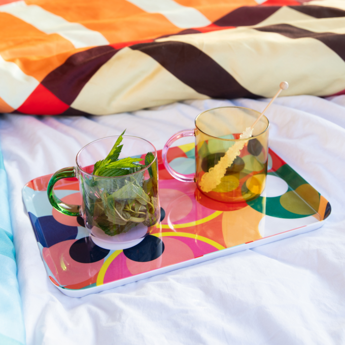 REMEMBER REMEMBER GLASS MUGS FRED ROSE-YELLOW (SET OF 2)