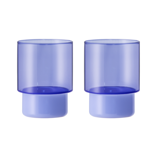 REMEMBER REMEMBER DRINKING GLASSES JILL BLUE (SET OF 2)