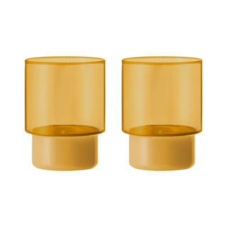 REMEMBER REMEMBER DRINKING GLASSES JILL YELLOW (SET OF 2)