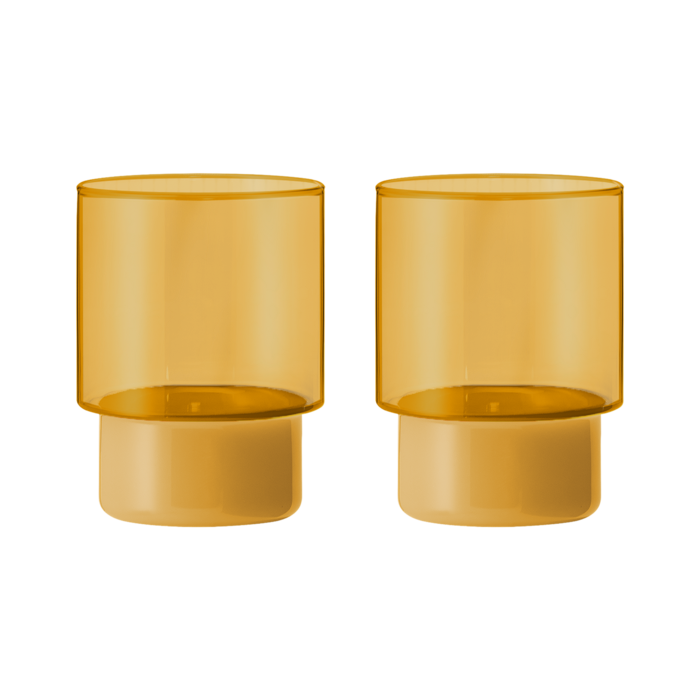 REMEMBER REMEMBER DRINKING GLASSES JILL YELLOW (SET OF 2)