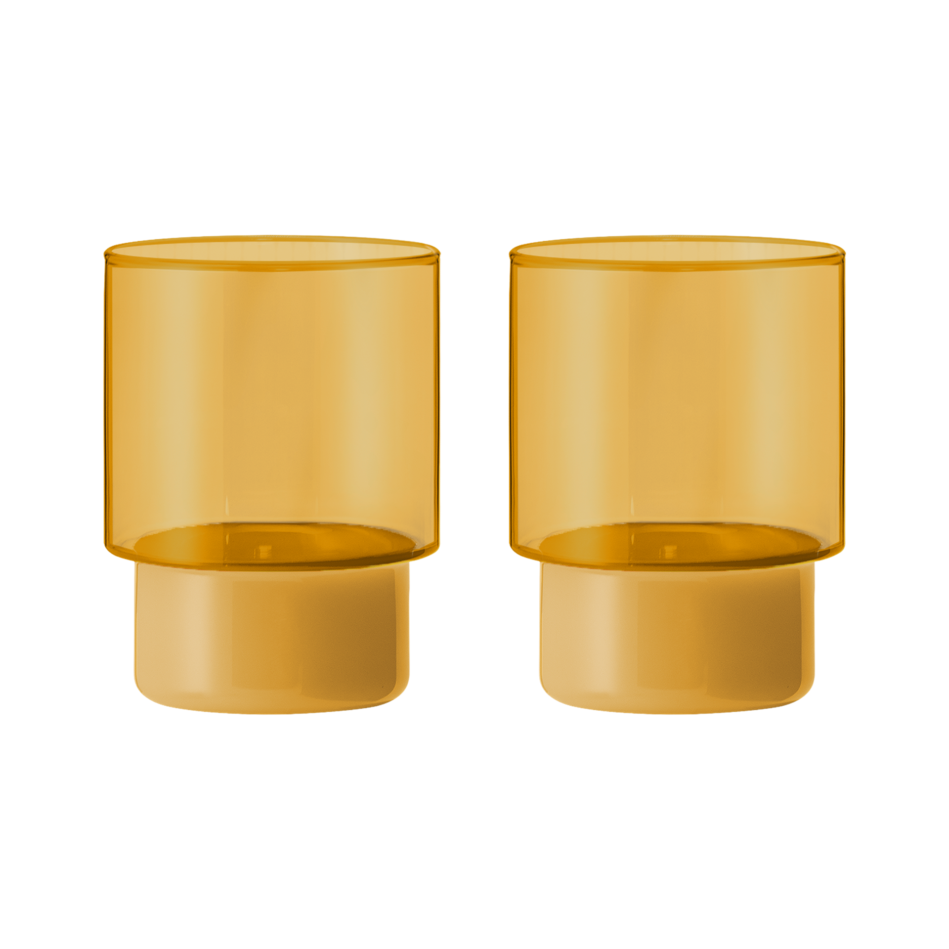 REMEMBER REMEMBER DRINKING GLASSES JILL YELLOW (SET OF 2)