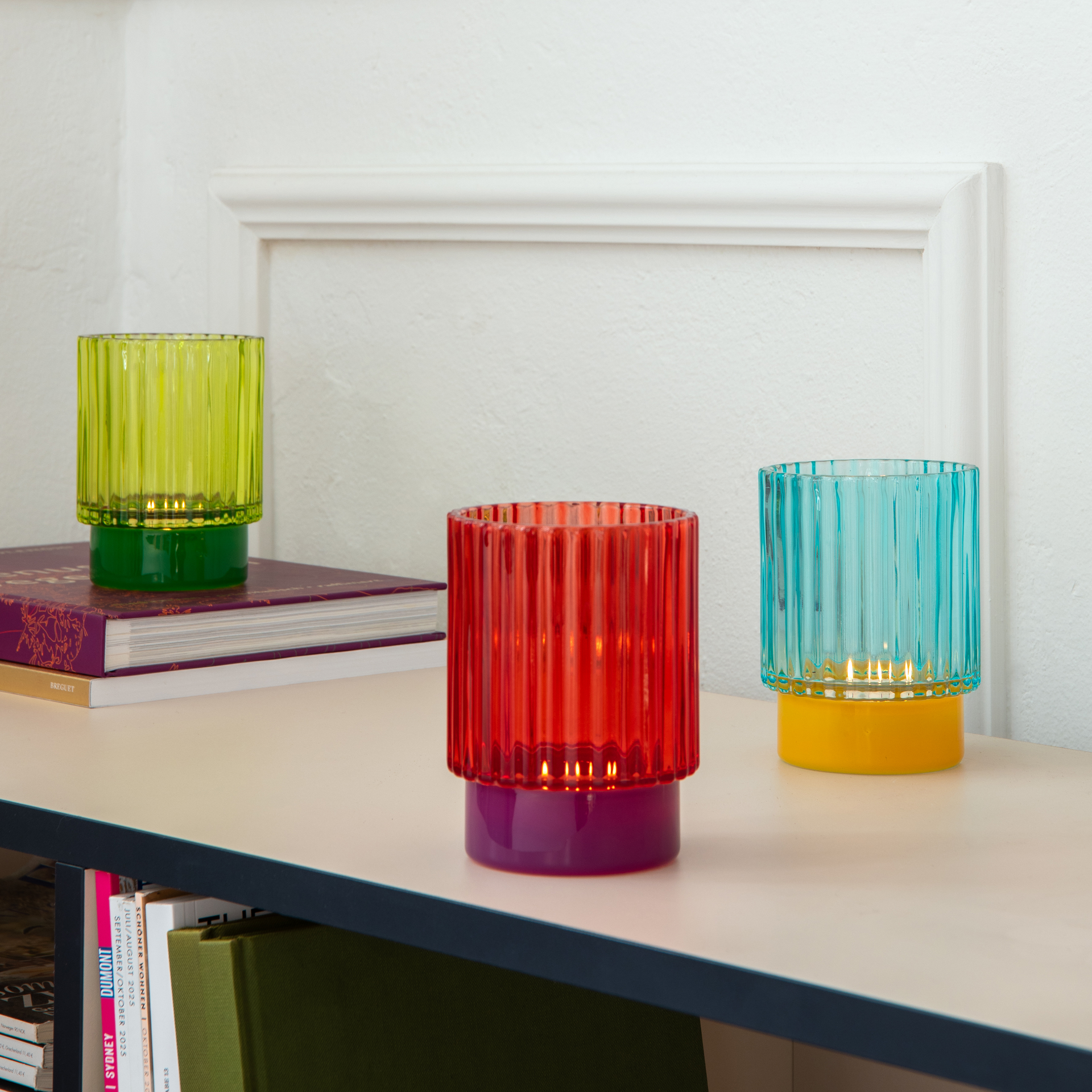 REMEMBER REMEMBER TEALIGHT GLASS LUMI RED