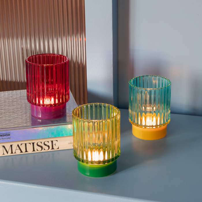 REMEMBER REMEMBER TEALIGHT GLASS LUMI LIME