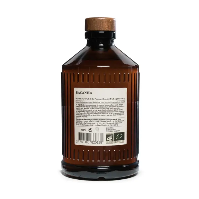 BACANHA BACANHA SIROP BRUT FRUIT DE LA PASSION BIO