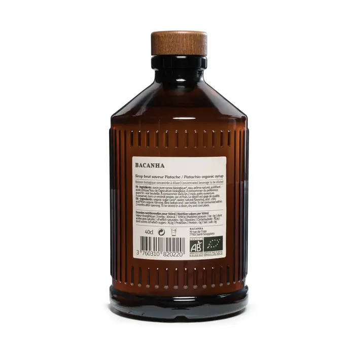 BACANHA BACANHA SIROP BRUT PISTACHE BIO