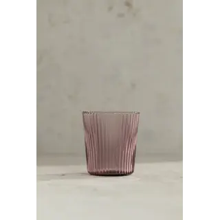PAVEAU PAVEAU RIBBED BROOME GLASS (BORDEAUX)