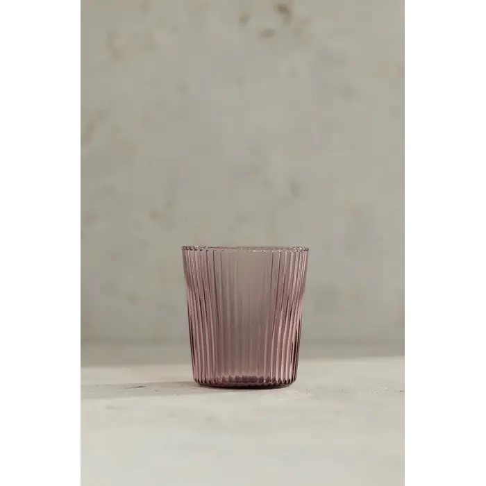PAVEAU PAVEAU RIBBED BROOME GLASS (BORDEAUX)