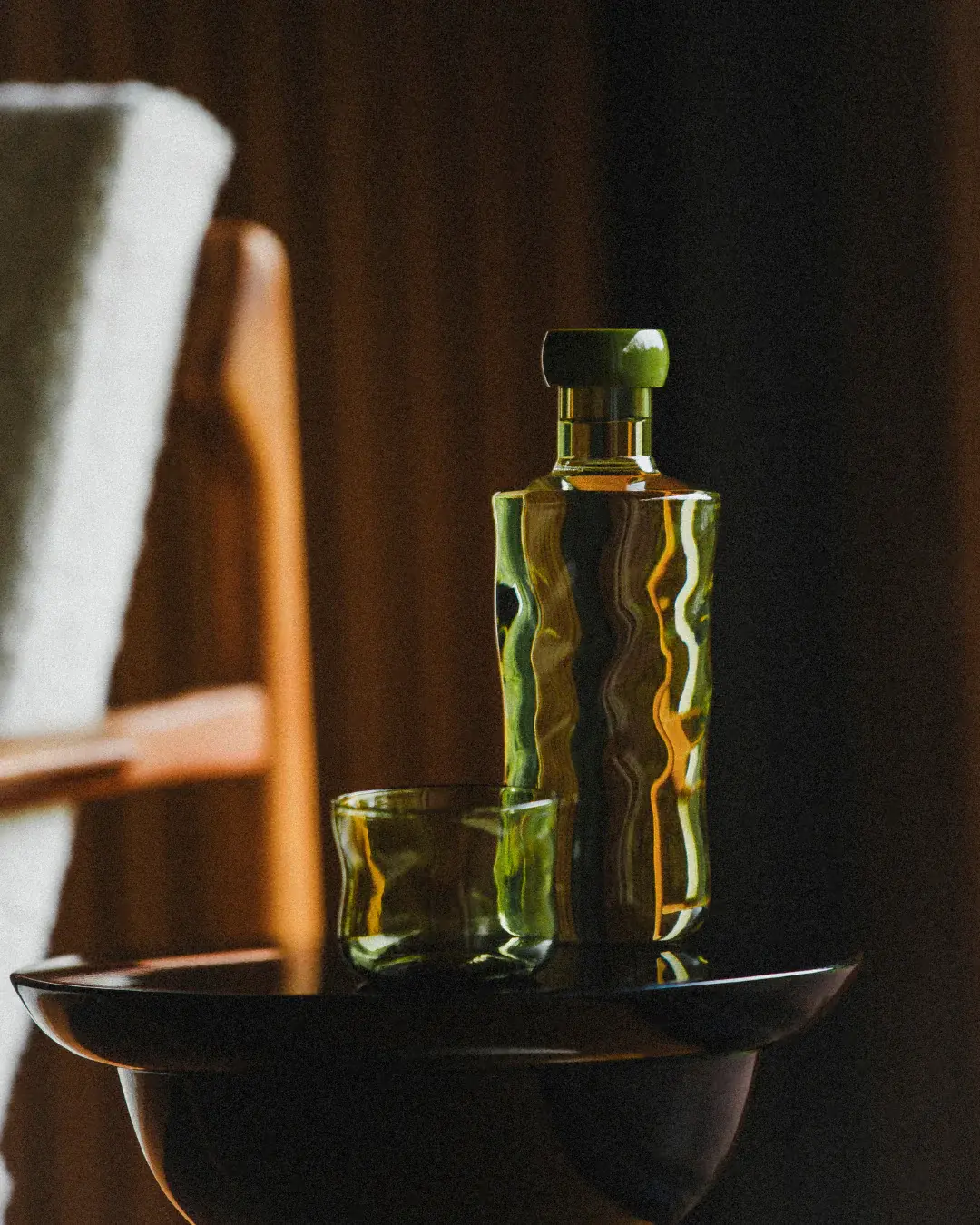 PAVEAU PAVEAU SWIRL BOTTLE LARGE 1,25L MOSS ( MOSGROEN )