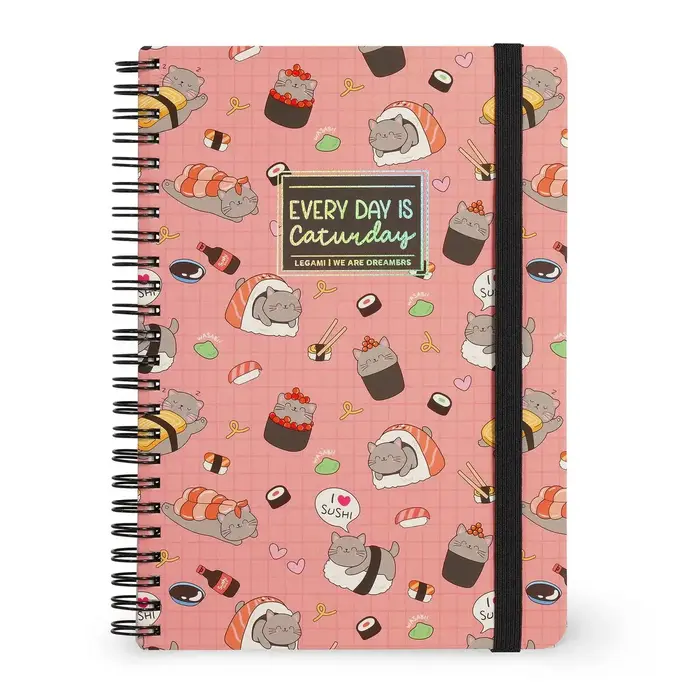 LEGAMI LEGAMI SPIRAL-BOUND NOTEBOOK A5 SUSHI CAT