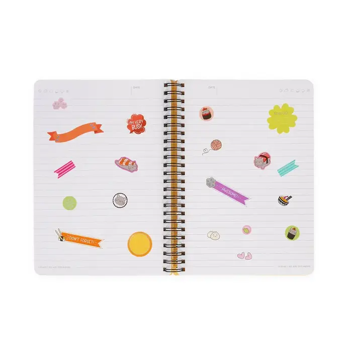 LEGAMI LEGAMI SPIRAL-BOUND NOTEBOOK A5 SUSHI CAT