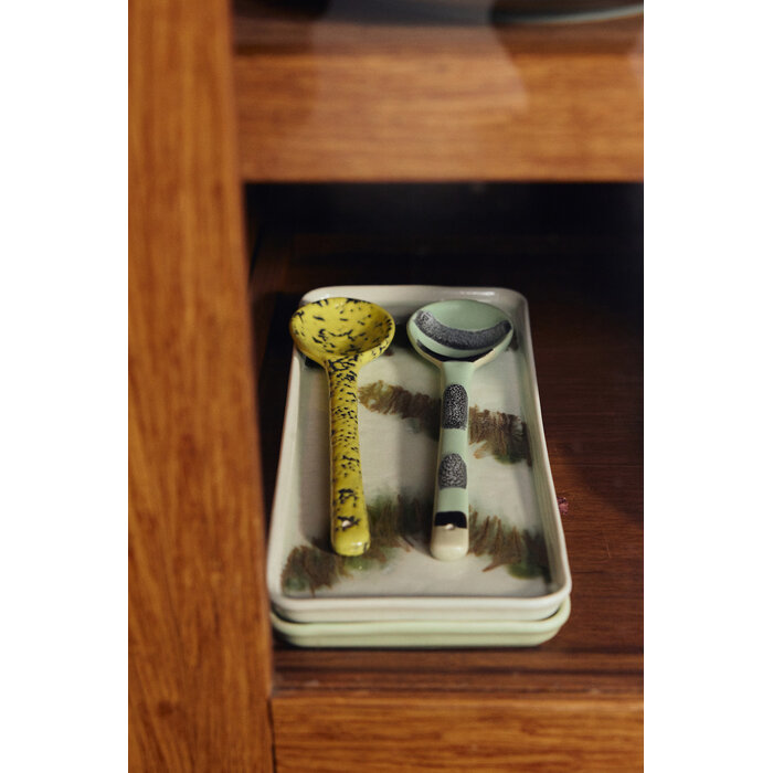 HK LIVING 70S CERAMICS CAKE TRAY TIDE