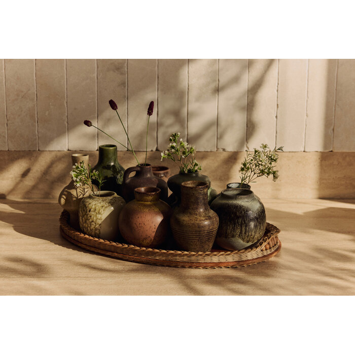 HK LIVING 70S CERAMICS SMALL VASES PURSUIT (SET OF 5)