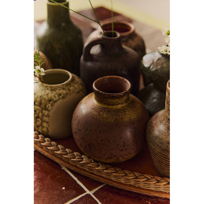 HK LIVING 70S CERAMICS SMALL VASES PURSUIT (SET OF 5)