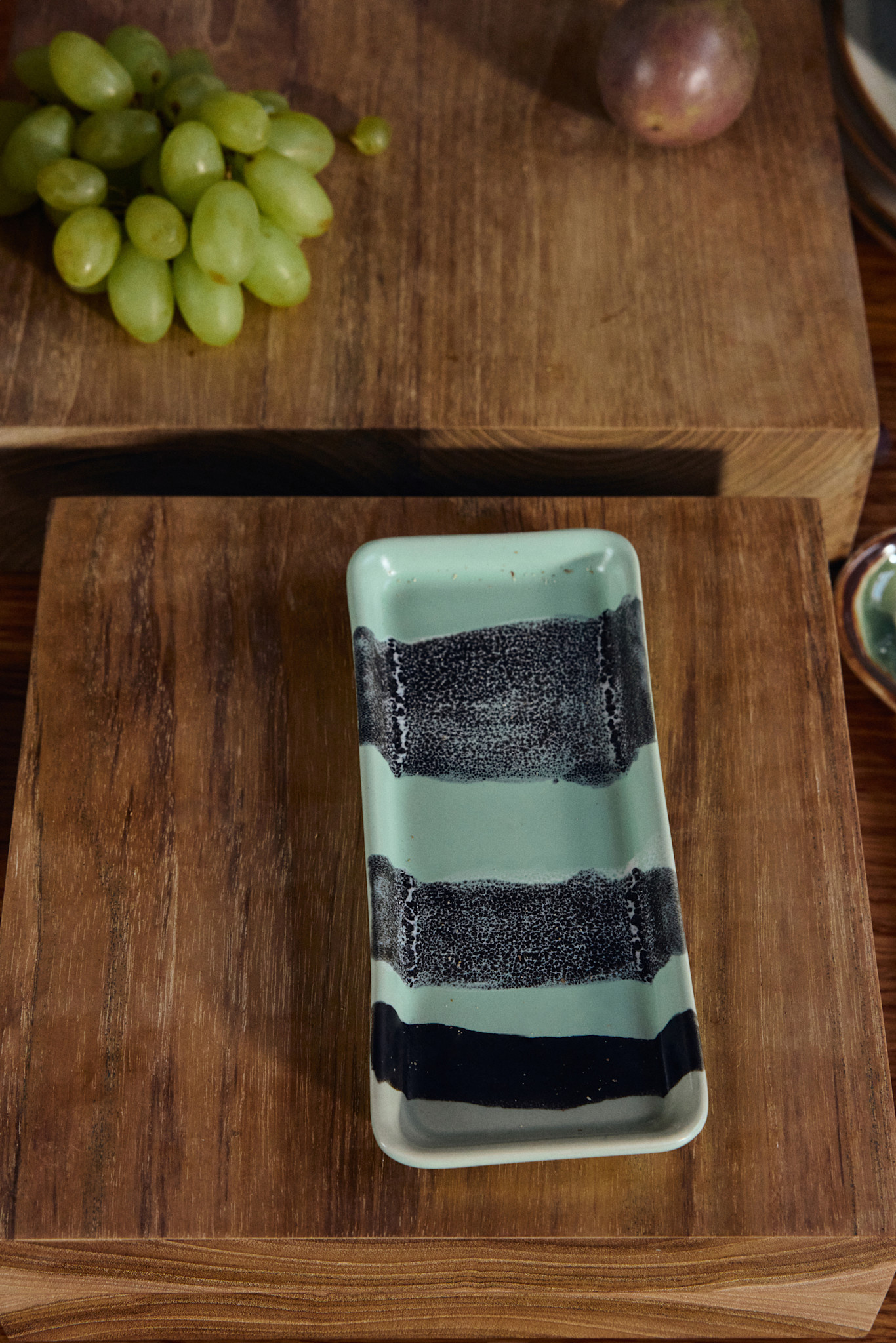 HK LIVING 70S CERAMICS SMALL DISH RIVER