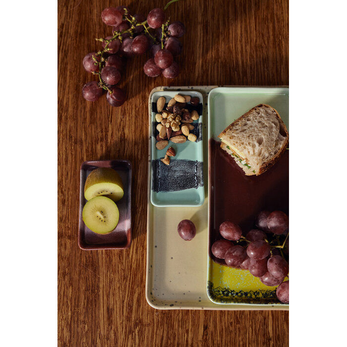 HK LIVING 70S CERAMICS SMALL DISH RIVER