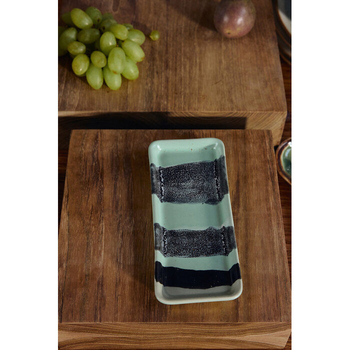 HK LIVING 70S CERAMICS SMALL DISH RIVER