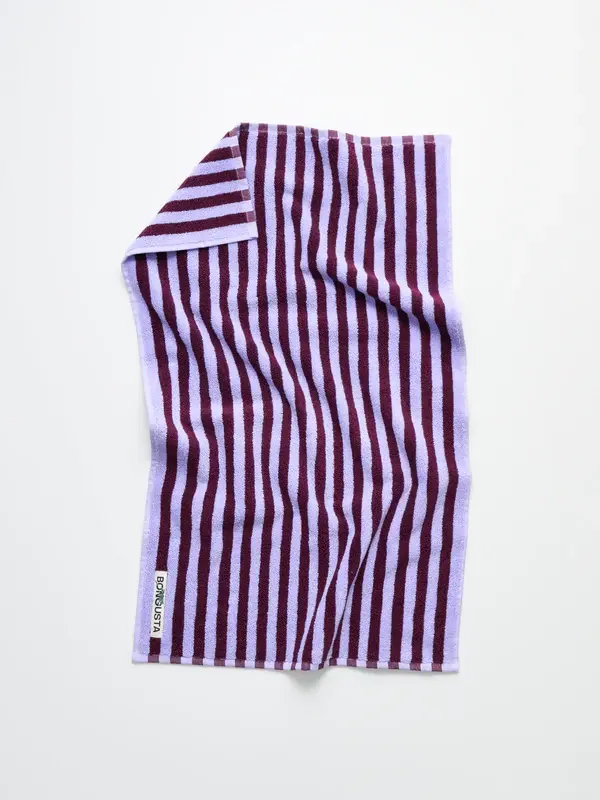 BONGUSTA BONGUSTA NARAM GUEST TOWEL WINE & LAVENDER BLUE 30X50 CM