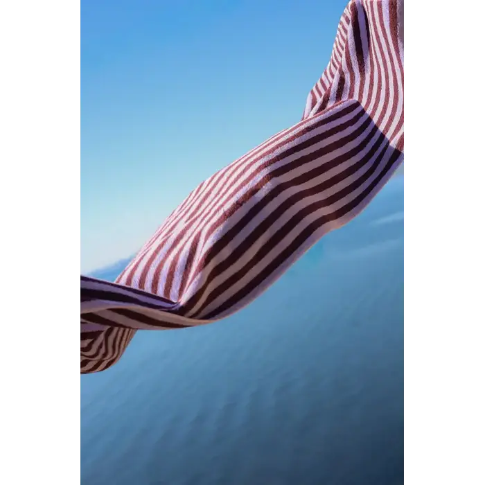 BONGUSTA BONGUSTA NARAM GUEST TOWEL WINE & LAVENDER BLUE 30X50 CM