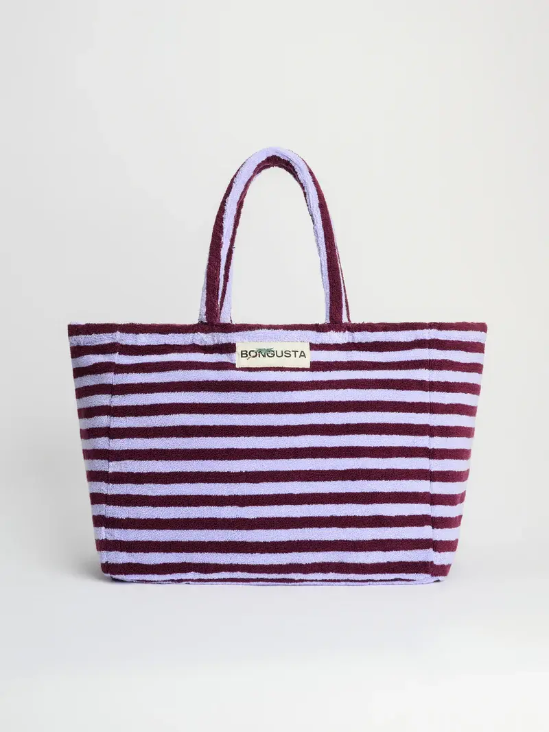 BONGUSTA BONGUSTA NARAM WEEKEND BAG WINE & LAVENDER BLUE