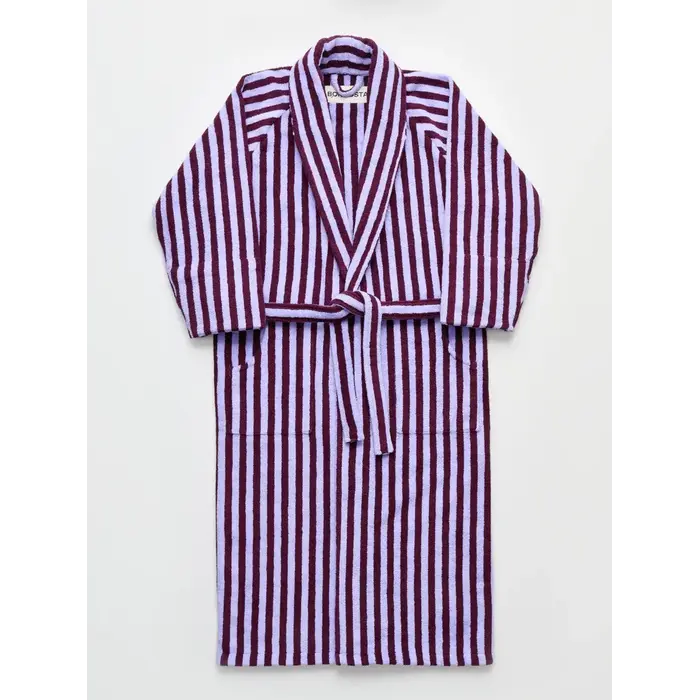 BONGUSTA BONGUSTA NARAM BATHROBE WINE & LAVENDER BLUE S/M