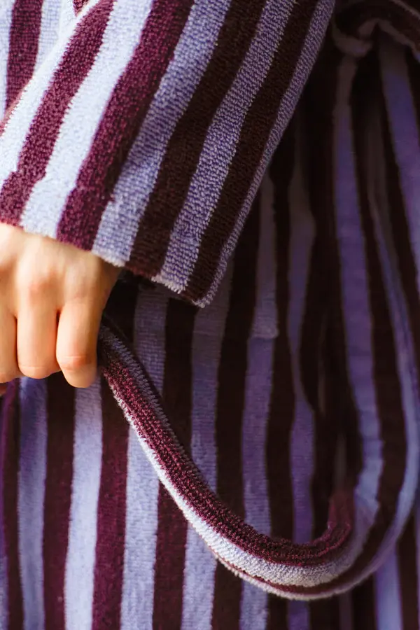 BONGUSTA BONGUSTA NARAM BATHROBE WINE & LAVENDER BLUE S/M