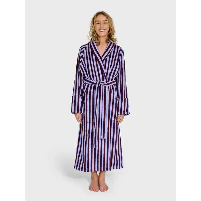 BONGUSTA BONGUSTA NARAM BATHROBE WINE & LAVENDER BLUE S/M