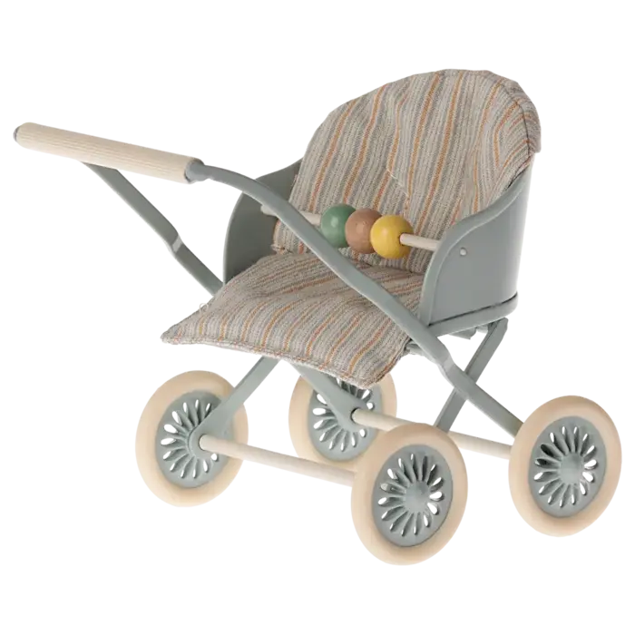 MAILEG MAILEG STROLLER BABY MOUSE BLUE
