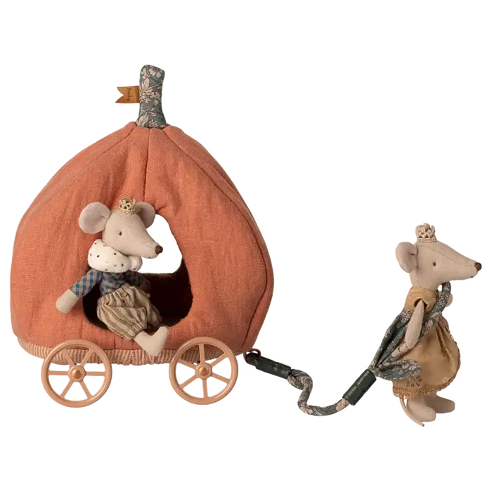 MAILEG MAILEG PUMPKIN CARRIAGE MOUSE