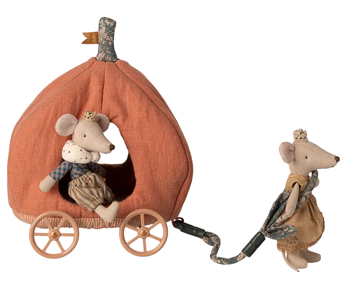 MAILEG MAILEG PUMPKIN CARRIAGE MOUSE