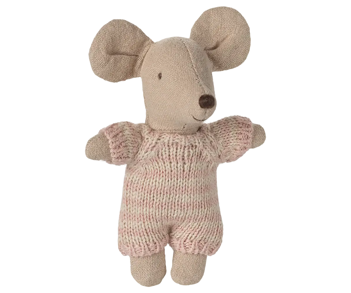 MAILEG MAILEG BABY MOUSE CARRY COT ROSE
