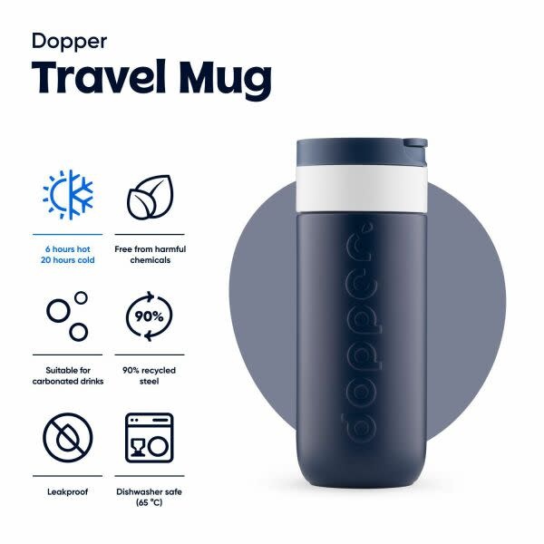 DOPPER DOPPER TRAVEL MUG BREAKER BLUE (400 ML)