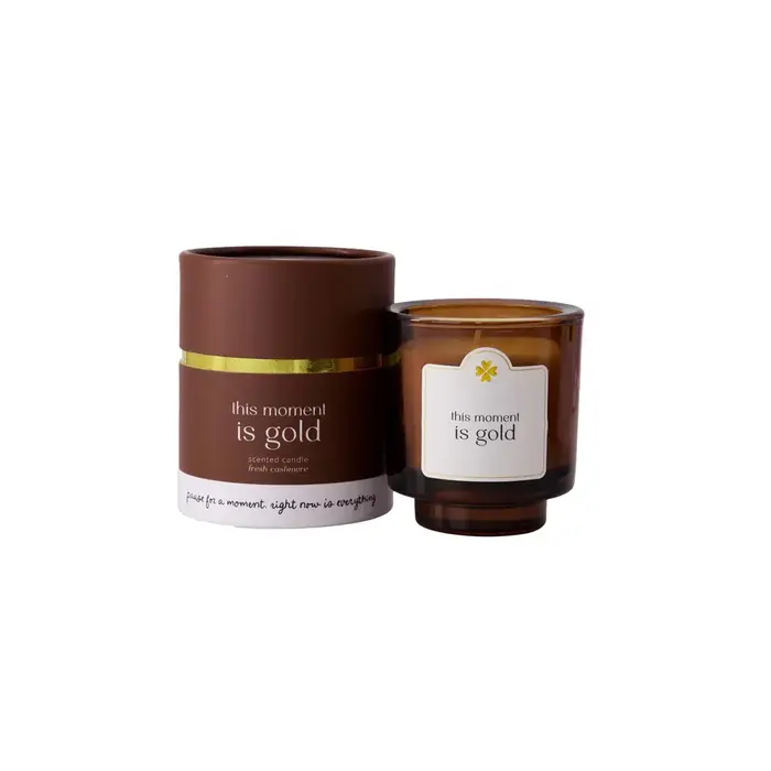 ZUSSS ZUSSS GEURKAARS IN KOKER THIS MOMENT IS GOLD BRUIN / WIT