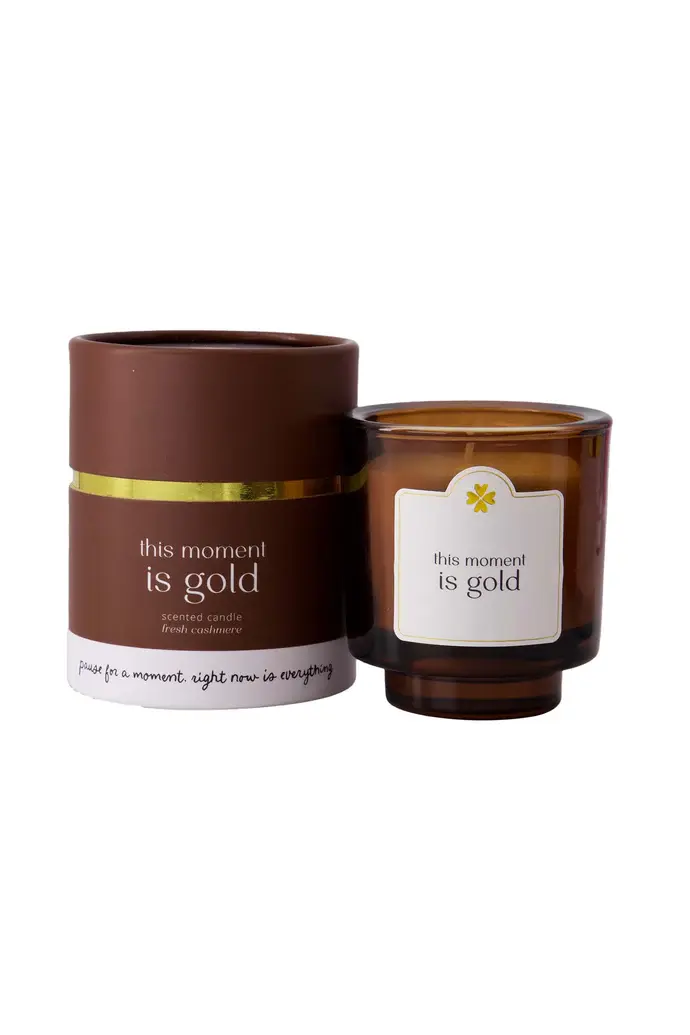 ZUSSS ZUSSS GEURKAARS IN KOKER THIS MOMENT IS GOLD BRUIN / WIT