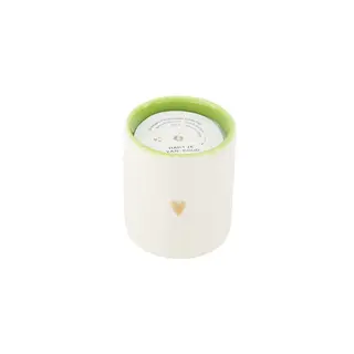 ZUSSS ZUSSS GEURKAARS KERAMIEK HARTJE VAN GOUD WIT / LICHTGROEN