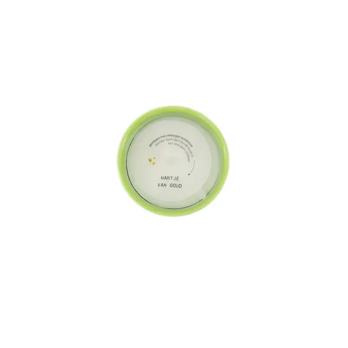 ZUSSS ZUSSS GEURKAARS KERAMIEK HARTJE VAN GOUD WIT / LICHTGROEN