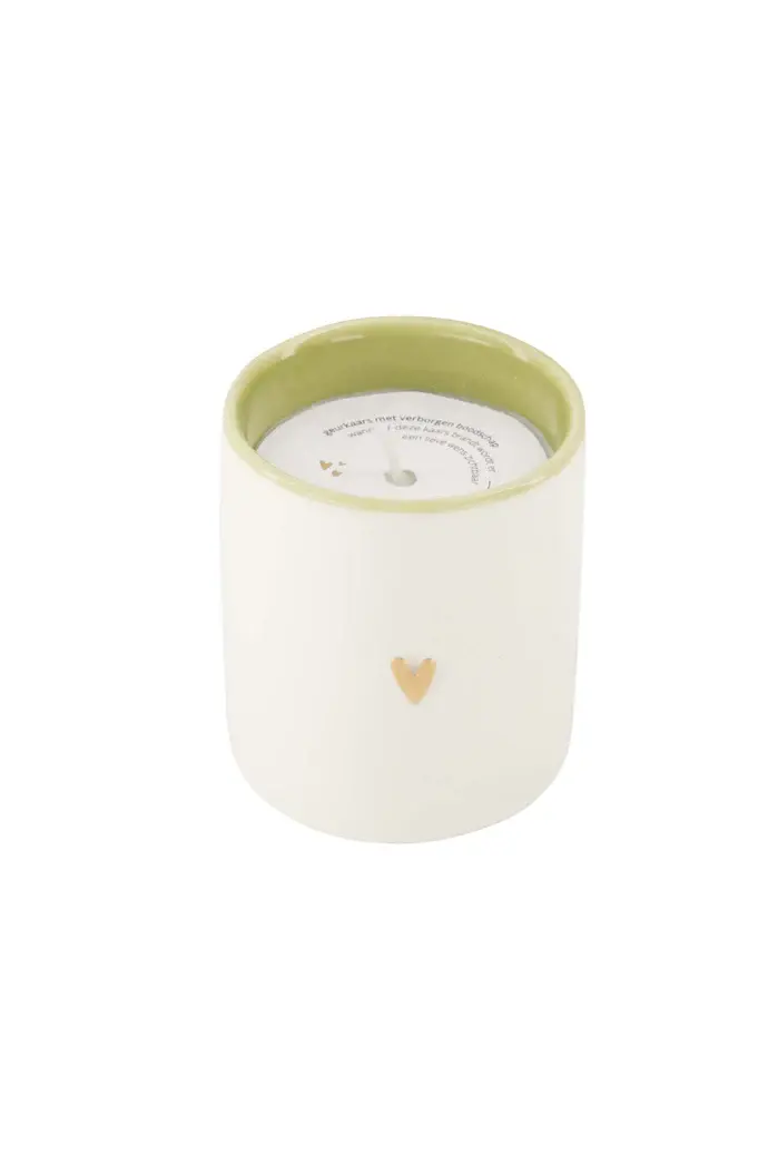 ZUSSS ZUSSS GEURKAARS KERAMIEK VOOR ALTIJD IN MIJN HART WIT / BRUIN