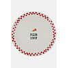 ATELIER PISTACHE LARGE PLATE PIZZA LOVER RED