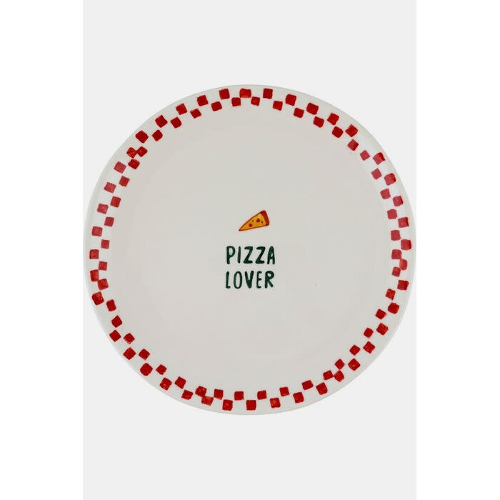 ATELIER PISTACHE ATELIER PISTACHE LARGE PLATE PIZZA LOVER RED