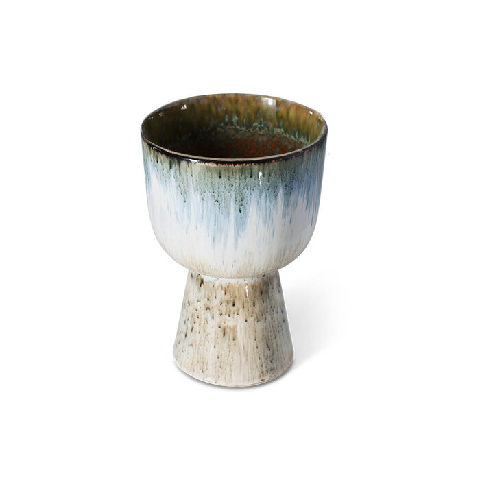 HK LIVING 70S CERAMICS RETRO FLOWER POT GLACIER